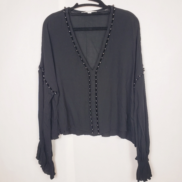 Jonathan Simkhai bell sleeve blouse - Picture 3 of 8